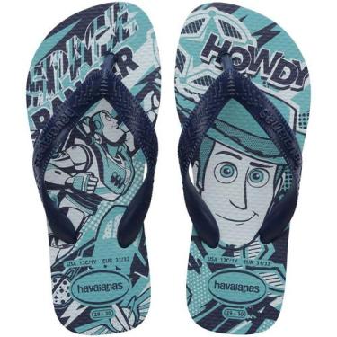 Imagem de Chinelo Infantil Havaianas Kids Disney Tira Larga 2025, Azul, 31/32