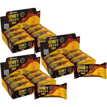 Imagem de Kit 3X Barra Whey Grego Bar - 12 Unidades de 40g Dulce de Leche Havanna - Nutrata-Masculino