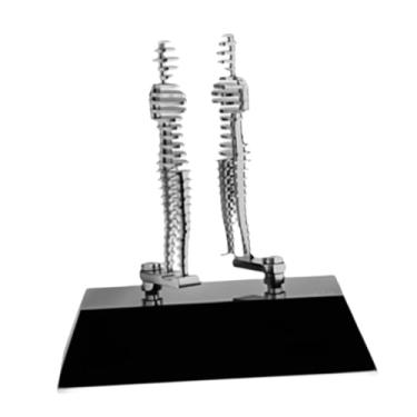 Imagem de Fxzqgnh Par de Estátuas, Escultura Abstrata de Figuras, Ornamento Famoso para Lareira, Prata, Tamanho real