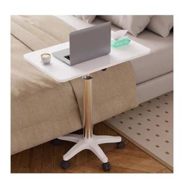 Imagem de Mesa lateral, mesa de canto de sofá, mesa lateral de sofá giratória de 360°, mesa de canto de cama de altura ajustável, mesa de canto de sofá para sala de estar, perfeita ao lado do seu sofá, cama ou