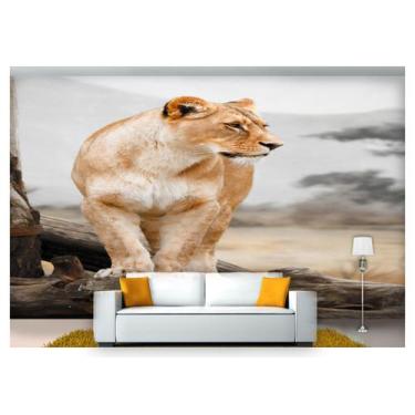 Imagem de Papel De Parede Animais Leão Savanna 3D Anm115 - Você Decora