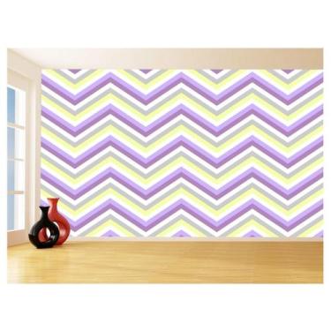 Imagem de Papel De Parede 3D Sala Chevron Zig Zag Listras 3,5M Zig56 - Você Deco