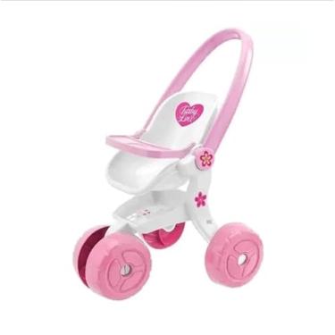 Imagem de Carrinho de Boneca Baby Love Alive – Brinquedo de Passeio Infantil Reborn, Alta Durabilidade Resistente (BRANCO)