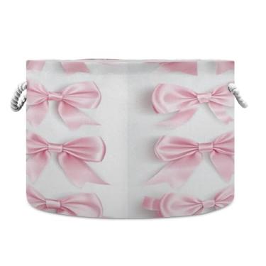 Imagem de SEHANY Cesta de armazenamento redonda grande com alça de corda, cesto de roupa suja de lona para armazenamento de cobertores, cesta de armazenamento infantil para quarto de banho, decoração de