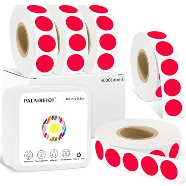 Imagem de PALAIBEIQI Adesivos de ponto de 1/2 polegada, etiquetas adesivas redondas removíveis de 1,27 cm, à prova d'água, à prova de óleo, fáceis de aplicar, para pré-escolares, artesanato, pequenas lojas de