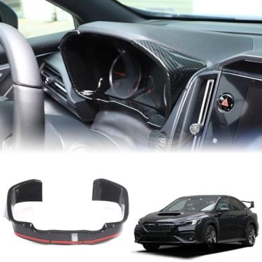 Imagem de Acabamento da tampa do velocímetro do painel Yinanlutos compatível com Subaru WRX 2022 2023 2024 2025+ Acessórios de decoração da moldura do tacômetro do painel do console central ABS 1 peça (padrão