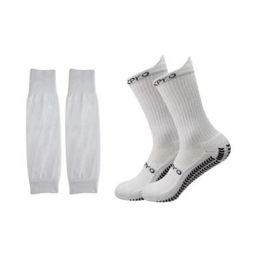 Imagem de Meias Esportivas Masculinas Antiderrapantes De 2 Peças Para Futebol, B