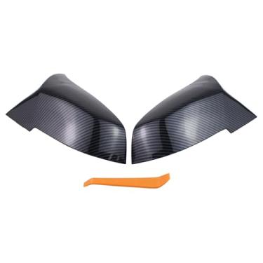 Imagem de DriveFix Par de tampas de capa de espelho lateral ABS de fibra de carbono esquerda e direita para BMW Série 3 F20 F22 F23 F30 F31 F32 F33 F36 F87 M2 X1 E84 320i 328i 330i