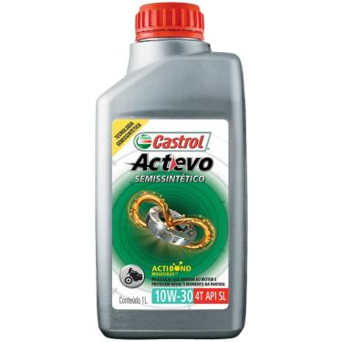 Imagem de Óleo Semissintético 10W30 Actevo 4T api sl Castrol 1 Litro Para Motos