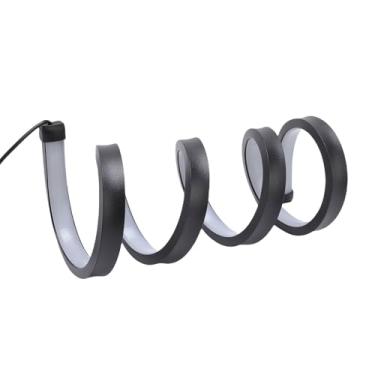 Imagem de Jiawu Abajur de Mesa Em Espiral Criativo Regulável de 3 Cores LED Abajur de Cabeceira para Casa Decoração de Sala de Estar Lâmpada de Ambiente Quente de Alumínio 10,5 Cm 4,13 pol. X 22-26 Cm