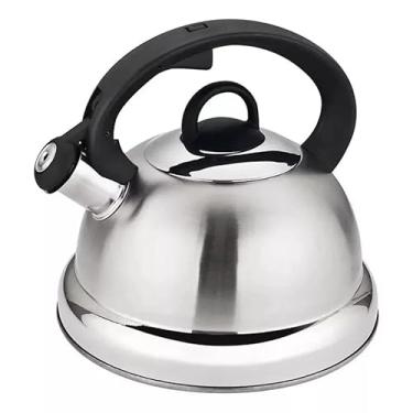 Imagem de Chaleira Bule Inox Compatível com Fogões de Indução com Apito Roma 2,7L - Vanilla, Ideal para Casas e Apartamentos Modernos(Inox)