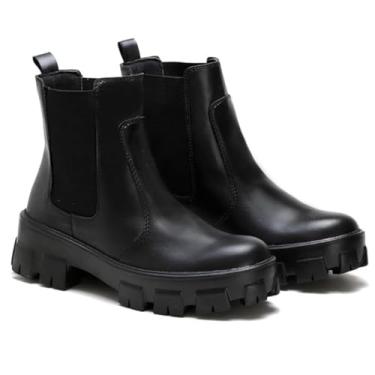 Imagem de Bota Masculina Atalaia com Estética Militar, Cano Alto em Couro Natural e Estrutura Acolchoada