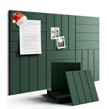 Imagem de Fluxynara Quadro de avisos grande de feltro 122 cm x 91 cm Alternativo para quadro de cortiça - pacote com 6 com 40 abas adesivas removíveis seguras, quadros de cortiça para paredes, quadro de cortiça