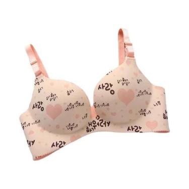 Imagem de Sutiã Sem Costura Com Estampa Floral Para Mulheres, Lingerie Sexy Em U