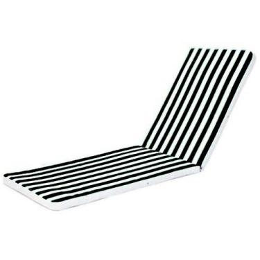 Imagem de Almofada Colchonete Espreguiçadeira Listrada Branca E Preto - 123 Orga