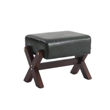 Imagem de Sapateira, banco pequeno, de madeira maciça, porta de entrada, trocador de sapatos, sala de estar, sofá, apoio para pés na porta da frente