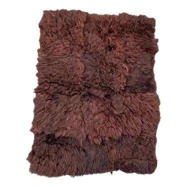 Imagem de Pelego Marrom Natural De Lã Tratado Forrado E Macio - BMT