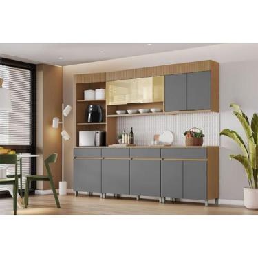 Imagem de Cozinha Modulada Nesher Realeza 5 Peças CZ102 Carvalho/Titânio