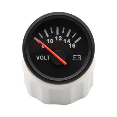 Imagem de Voltímetro Universal Marinho À Prova d'Água De 52mm 8-16V Com Luz De F