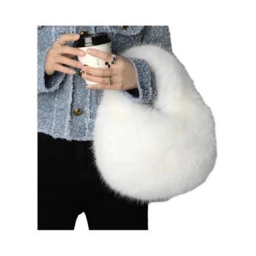 Imagem de Bolsas De Designer Femininas Em Pelúcia Macia Em Forma De Meia-Lua, Lu