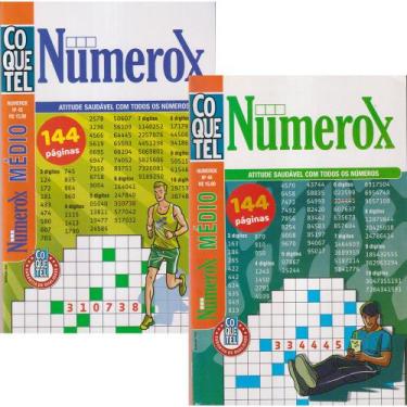 Imagem de Kit 2 Livros Passatempos Coquetel Com Números Numerox