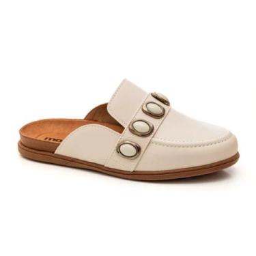 Imagem de Mule Moleca Feminino Clog Tamanco Retro Canoa 5826.104 Cor:Branco OffT