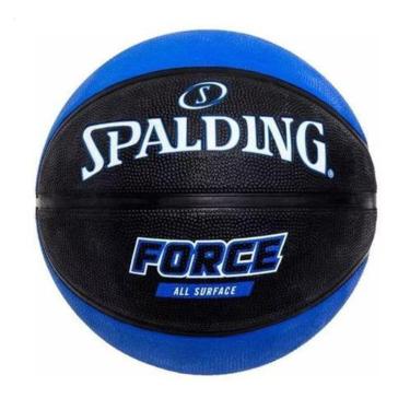 Imagem de Bola De Basquete Spalding Force - Borracha - Preto/azul-Unissex