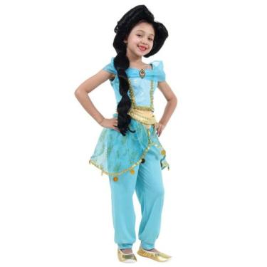 Imagem de Fantasia Jasmine Infantil Luxo Original - Aladdin - Disney Princesas, 