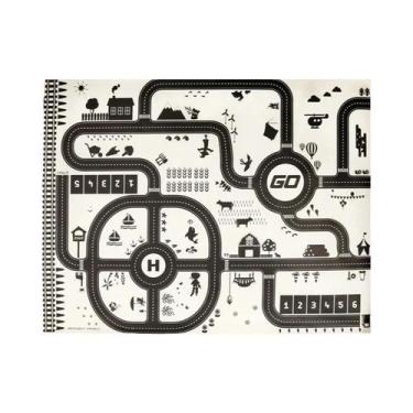 Imagem de Tapete Educacional Infantil De Estrada 130x100cm, Tapete De Brincar Co