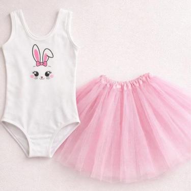 Imagem de Fantasia Infantil Menina Coelhinha Saia e Body Cor:BrancoTamanho:8 - M