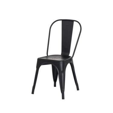 Imagem de Cadeira Tolix Iron Preto Fosco Aço Industrial Bar - WAW DESIGN