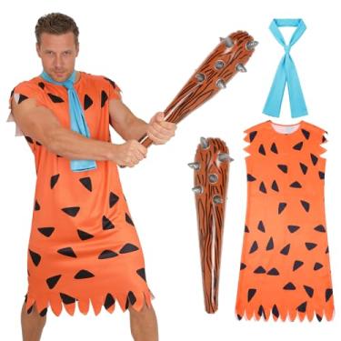 Imagem de ZZXIAOJIE Fantasia masculina de homem das cavernas adulto cosplay personagens de desenho animado fantasia de Halloween