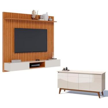 Imagem de Painel Suspenso Loft com Aparador Buffet Classic 1.8 Nature Off White 