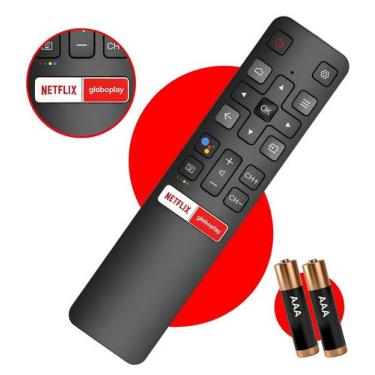 Imagem de Controle Remoto para TCL Smart TV Android 4k LE7410 Netflix GloboPlay 