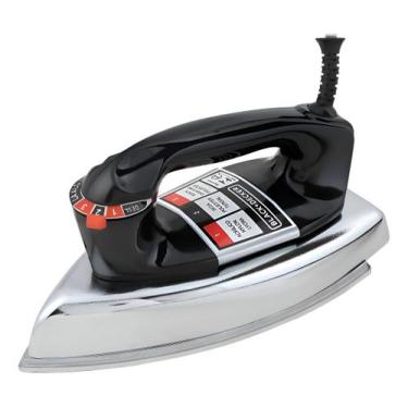 Imagem de Ferro De Passar Roupa A Seco Cromado Com Base De Alumínio - Black+Deck
