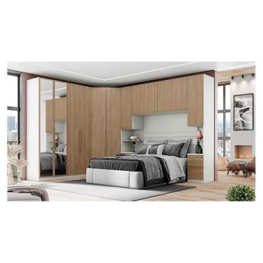 Imagem de Quarto Modulado Casal Ambiente Composição 6 New Predileto 6 Peças Arei