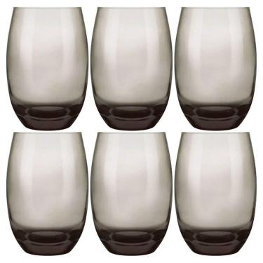 Imagem de Jogo de Copos Long Drink Aruba 465ML em Vidro Fumê com 6 Peças para Drinks Aruba