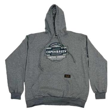 Imagem de Blusa De Frio Copenhagen Masculino Plus Size, Cinza, Claro, G1