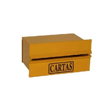 Imagem de Caixa de Correio Popular Grade para Cartas Casa e Condomínio Amarela em Aço de Carbono Ouro Minas