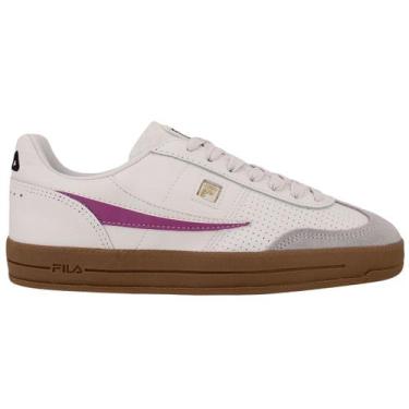 Imagem de Tênis Fila FX Court 70 Vintage Feminino, Branco, Rosa, 35