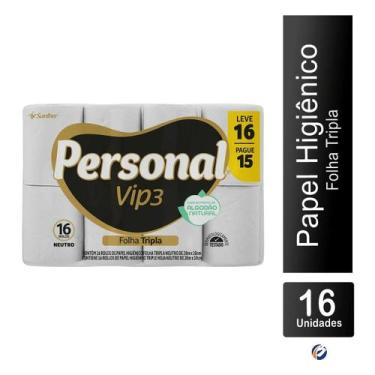 Imagem de Papel higiênico personal folha tripla 20m  leve 16pague 15 maciez e re