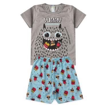 Imagem de Pijama Infantil Masculino Verão Yummy - Hey Kids - Mescla, 4, Mescla
