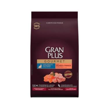 Imagem de Ração Gran Plus Gourmet Gatos Castrados Salmão e Frango 1kg