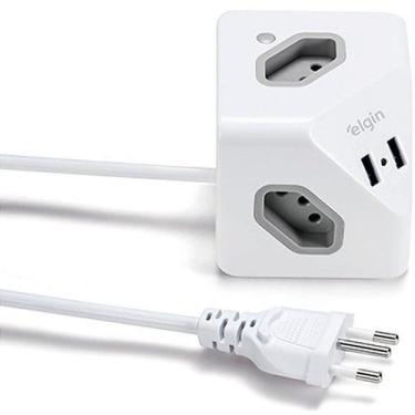 Imagem de Extensão Elétrica Tripolar Cubo 2p+t 10a Com 1,5m E 2 Usb - ELGIN