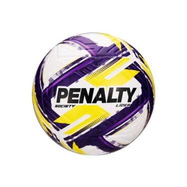 Imagem de Bola Society Lider XXVI cor Branca e Amarela Penalty - 5214481017-U