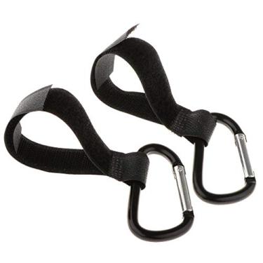 Imagem de Generic Pacote com 2 mosquetões de carrinho de bebê, gancho para carrinho de bebê, acessórios para bolsa de compras