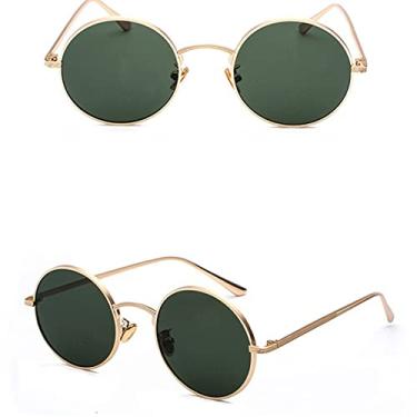 Imagem de Super Redondo Óculos de Sol Feminino Designer Moda Masculina Tons de Lente Verde Escuro UV400, verde escuro, China