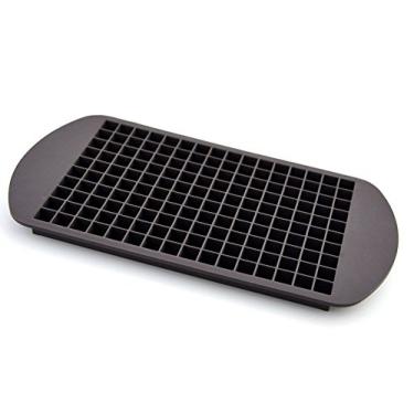 Imagem de Yueton 160 bandeja de silicone congelado mini cubo molde de gelo chocolate doce molde de gelatina (marrom escuro)