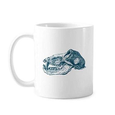 Imagem de Flank Sketch Animal Skull Caneca Animal Cerâmica Café Porcelana Utensílios de Mesa