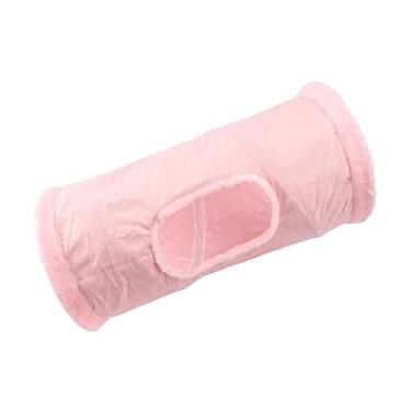 Imagem de Fenteer Casa de Treinamento Dobrável para de Gato com 1 Caminhante com Bolas de Brincar, O Tubo de Gatinho Resistente para Filhotes de Gatinhos Furões, Rosa